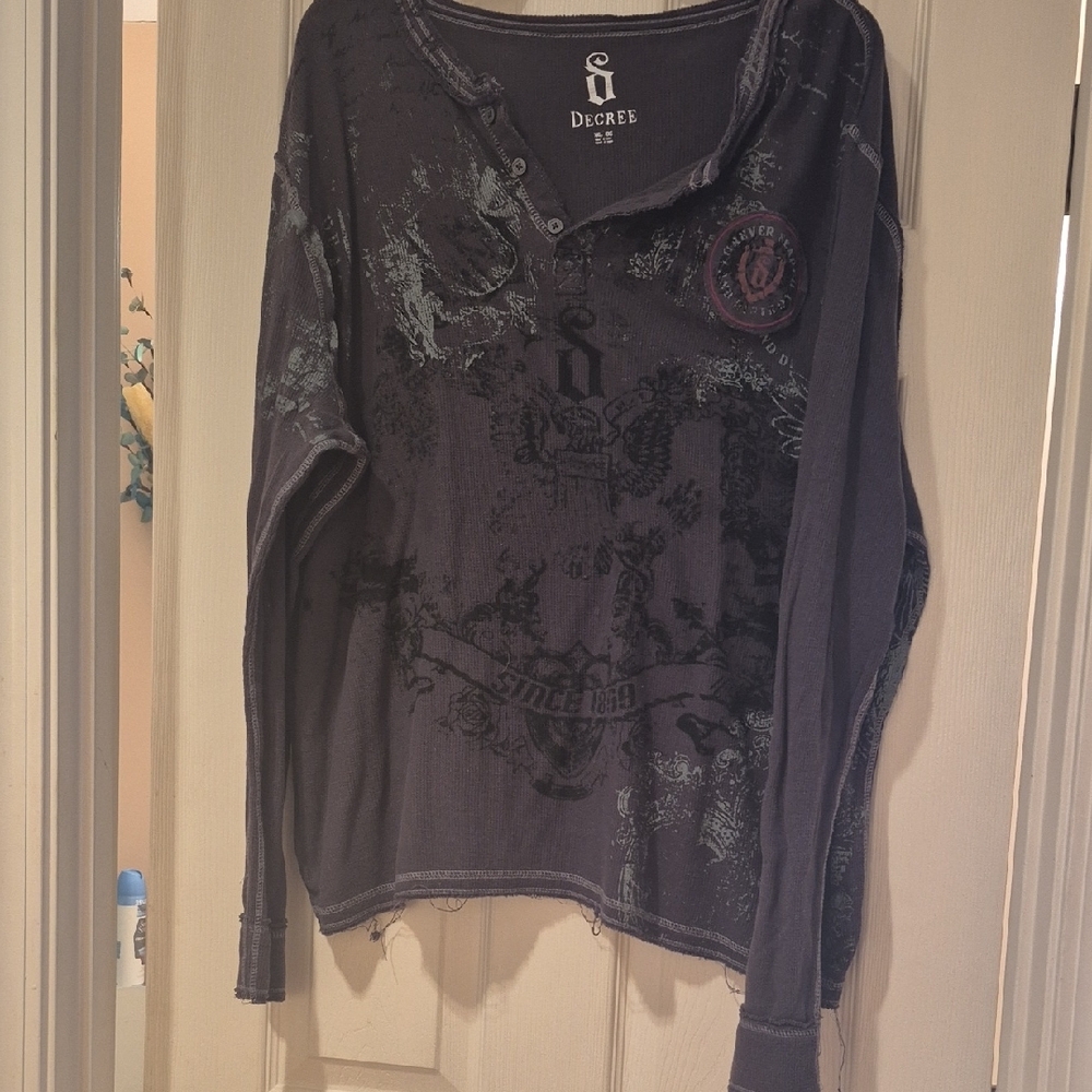 Decree Gray Long Sleeve Shirt